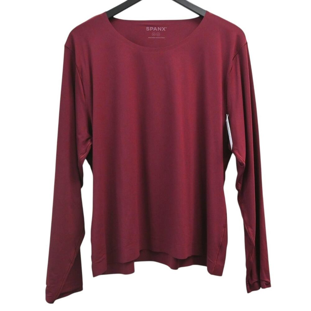 Spanx Fig Crew Long-Sleeve Top Size 3X 21124R